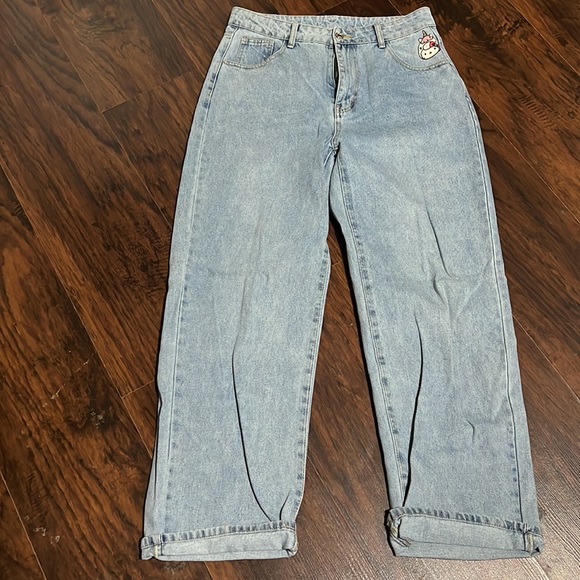 Hello Kitty High Rise Straight Leg Jeans - Picture 2 of 4